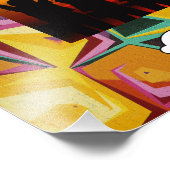 Farbige Lochstruktur Fotodruck (Ecke)