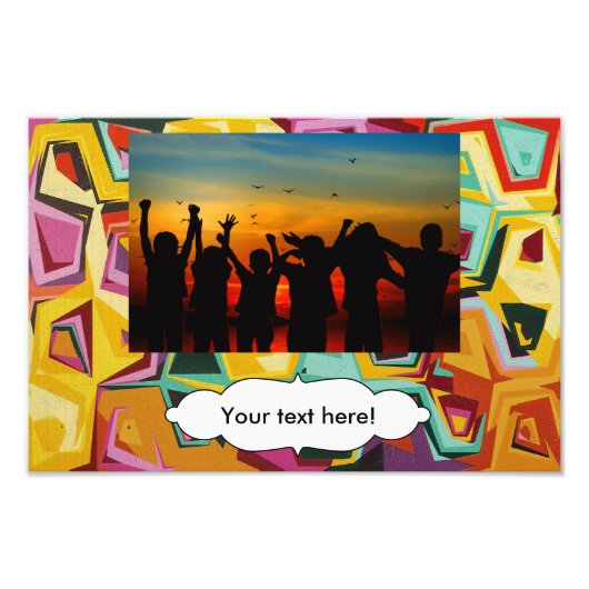 Farbige Lochstruktur Fotodruck (Vorne)