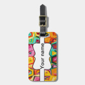 Farbige Lochstruktur Gepäckanhänger (Vorderseite vertikal)