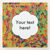 Farbige Lochstruktur Glasuntersetzer (Vorderseite)