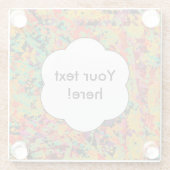 Farbige Lochstruktur Glasuntersetzer (Rückseite)