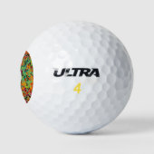 Farbige Lochstruktur Golfball (Logo)