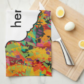 Farbige Lochstruktur Handtuch (Viertel Falte)