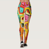 Farbige Lochstruktur Leggings (Rückseite)