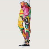 Farbige Lochstruktur Leggings (Links)