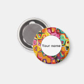 Farbige Lochstruktur Magnet (Vorderseite/Rückseite)