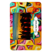 Farbige Lochstruktur Magnet (Vertikal)