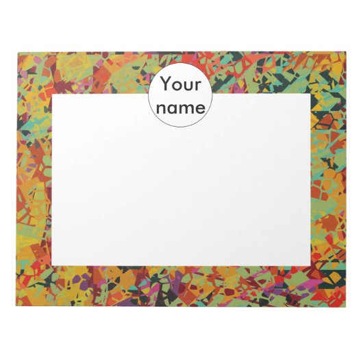 Farbige Lochstruktur Notizblock (Vorderseite)