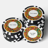 Farbige Lochstruktur Pokerchips (Stapel)
