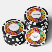 Farbige Lochstruktur Pokerchips (Stapel)