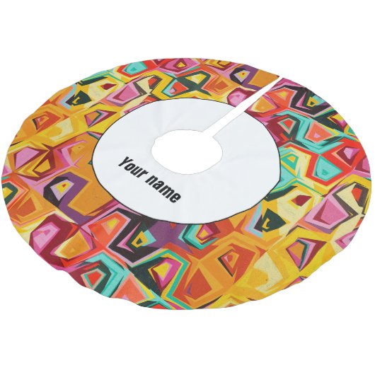 Farbige Lochstruktur Polyester Weihnachtsbaumdecke (Schrägansicht)