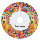 Farbige Lochstruktur Polyester Weihnachtsbaumdecke (Vorderseite)