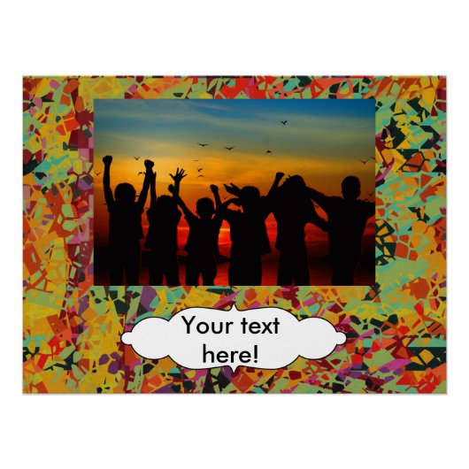 Farbige Lochstruktur Poster (Vorderseite)