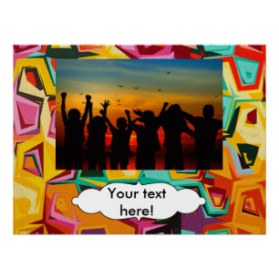 Farbige Lochstruktur Poster