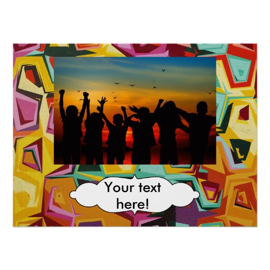 Farbige Lochstruktur Poster (Vorderseite)