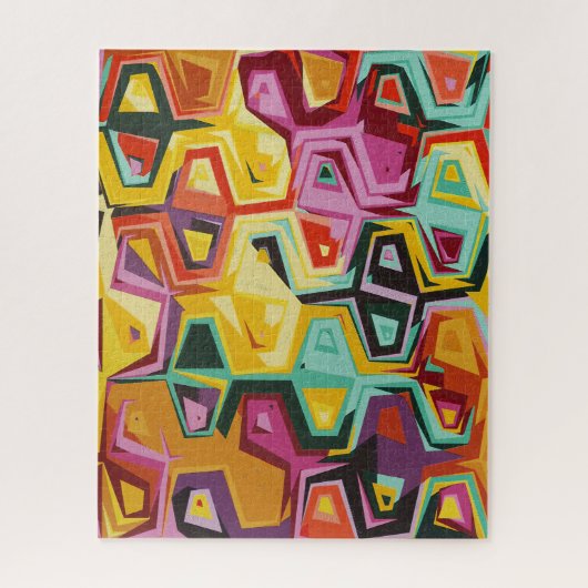 Farbige Lochstruktur Puzzle (Vertikal)