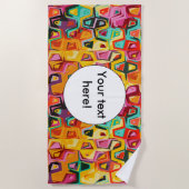 Farbige Lochstruktur Strandtuch (Vorderseite)