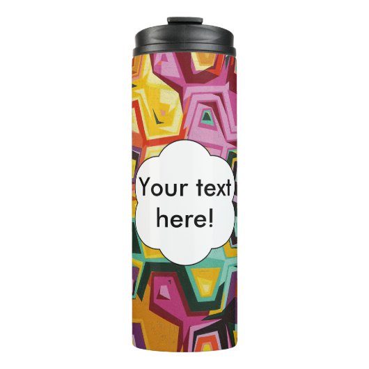 Farbige Lochstruktur Thermosbecher (Vorderseite)