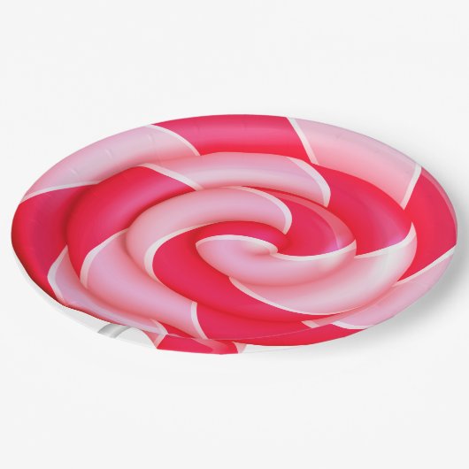 Farbige Lollipop-Paper-Teller Pappteller (Schrägansicht)