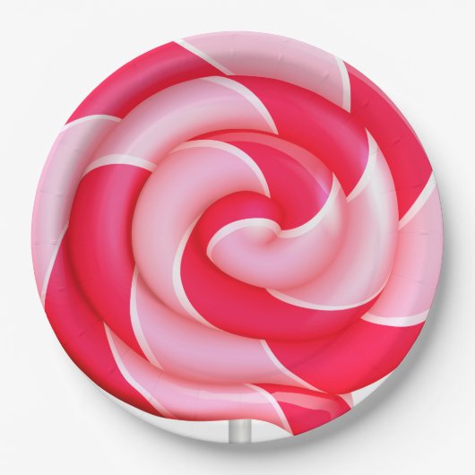 Farbige Lollipop-Paper-Teller Pappteller (Vorderseite)