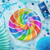 Farbige Lollipop-Paper-Teller Pappteller (Party)