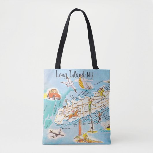 Farbige Long Island NY Tasche (Vorderseite)