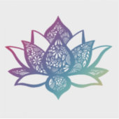 Farbige Lotus-Blume Die Sticker (Vorderseite)