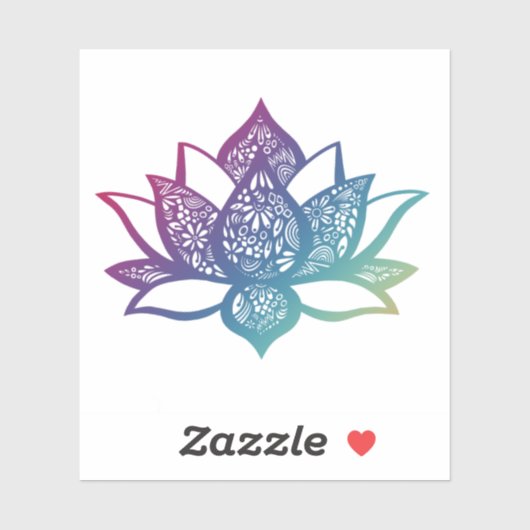 Farbige Lotus-Blume Die Sticker (Blatt)