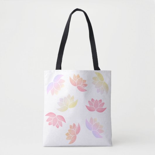 Farbige Lotus-Blume Tasche (Vorderseite)