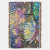 Farbige Lotusblumen blühen im Schnee Decke (Vorderseite Vertikal)