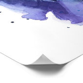 Farbige Löwen-Wasserfarben-Kunst Poster (Ecke)
