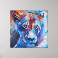 Farbige Löwinnen-Kunst - Wildlife-Heimdekoration