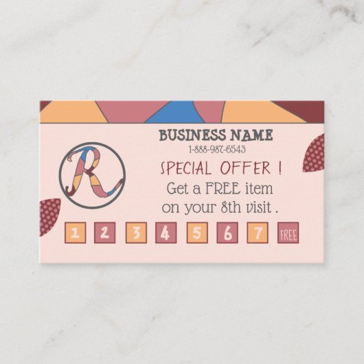 Farbige Loyalitätskarte mit Logo Treuekarte (Vorderseite)