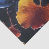 Farbige Luminogram Ginkgo Blätter Decoupage / Seidenpapier (Detail)