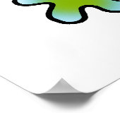 Farbige, lustige Eidechse Poster (Ecke)