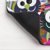 Farbige, lustige Katzen Mousepad (Ecke)