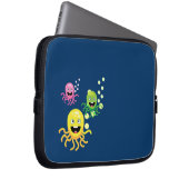 Farbige, lustige Oktopie Laptopschutzhülle (Vorne Rechts)