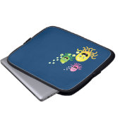 Farbige, lustige Oktopie Laptopschutzhülle (Vorne Knopf)