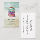 Farbige Macaron Cookies Baker Business Visitenkarte (Vorne/Hinten)