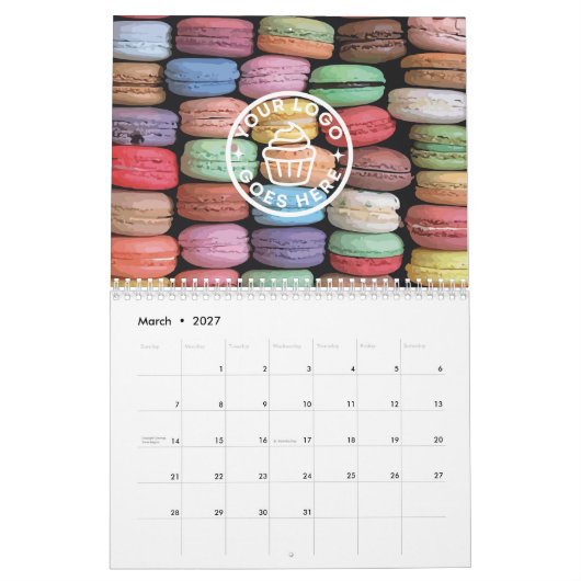 Farbige Macaron-Malerei Kalender (Mär 2027)