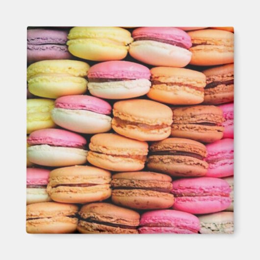 Farbige Macarons Magnet (Vorne)