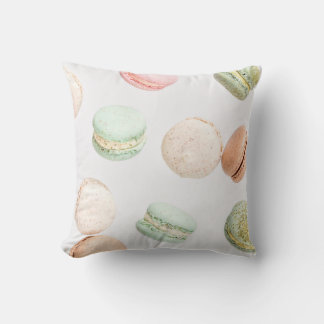 Farbige Macarons: Süßer fallender Muster. Kissen