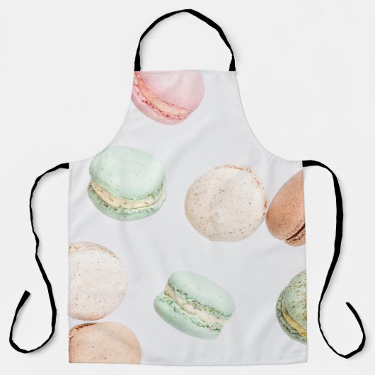 Farbige Macarons: Süßer fallender Muster. Schürze (Vorderseite)