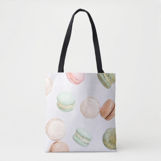 Farbige Macarons: Süßer fallender Muster. Tasche (Vorderseite)