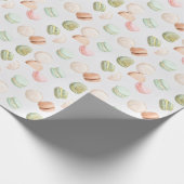 Farbige Macarons: Süßes fallendes Muster. Geschenkpapier (Ecke)