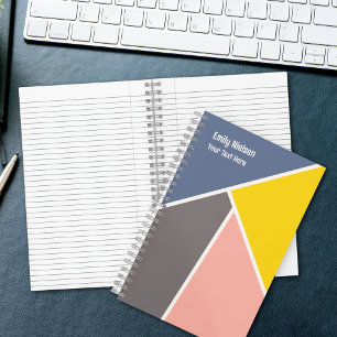 Farbige Mädchen Mit Monogramm Name School Betreff Notizblock