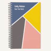 Farbige Mädchen Mit Monogramm Name School Betreff Notizblock (Vorderseite)