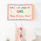 Farbige Mädchen wollen nur ein Regenbogen sein Banner (Insitu)