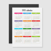 Farbige Magnetkarte 2025 Monatlicher Kalender (Vorne/Hinten)