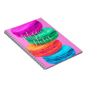 Farbige Makaron-Süßigkeiten zur Veranschaulichung  Notizblock (Rechte Seite)